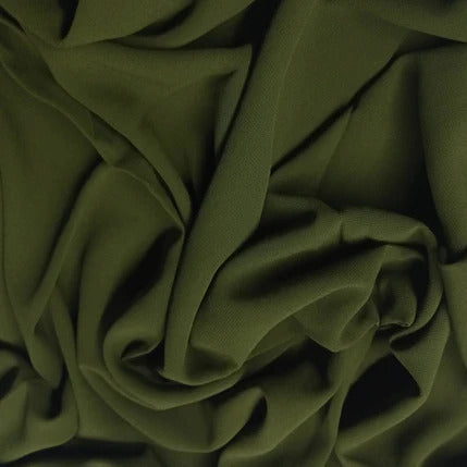 PLAIN GEORGETTE HIJAB - OLIVE GREEN